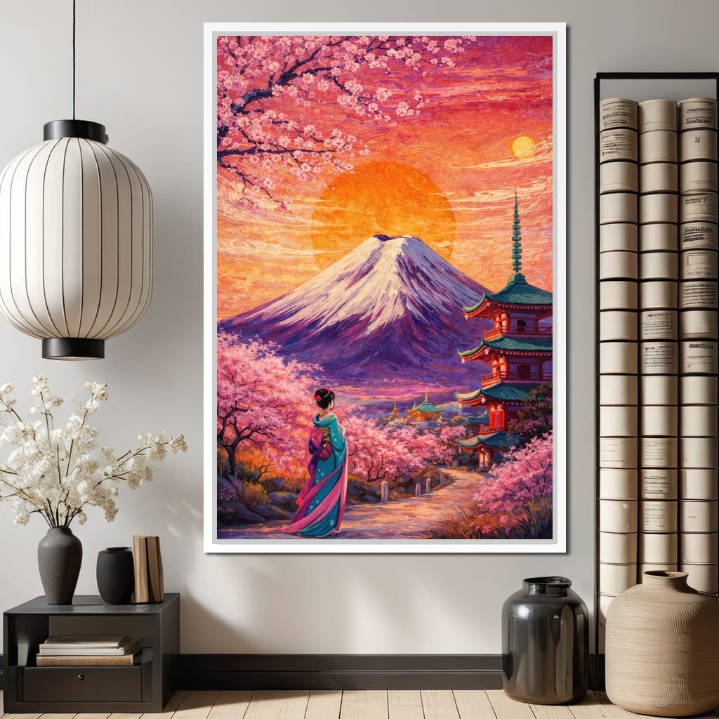 Sakura Sun Ascension Canvas Wall Art