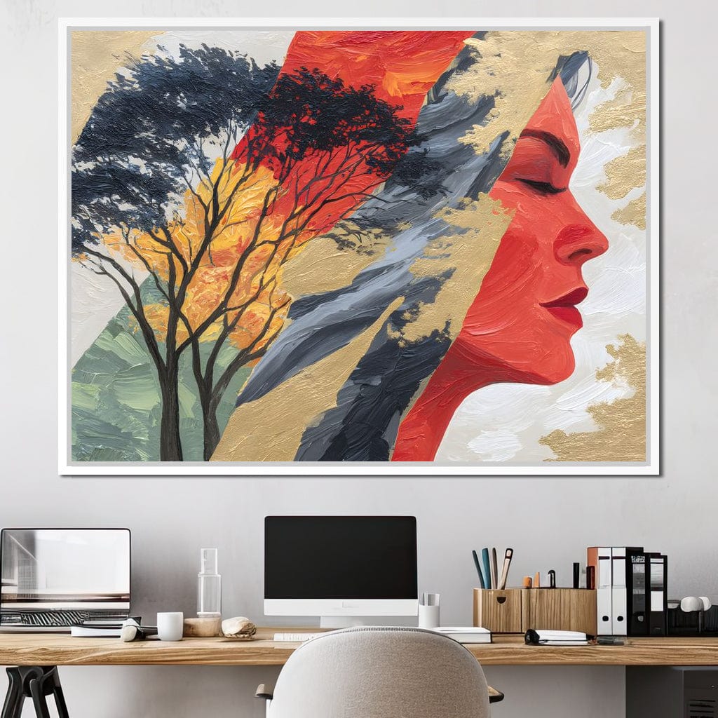 Tree of Vibrant Reflections Canvas Wall Art