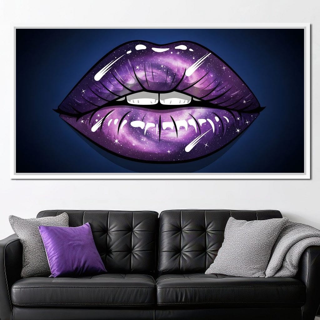 Galactic Kiss Enchantment Canvas Wall Art