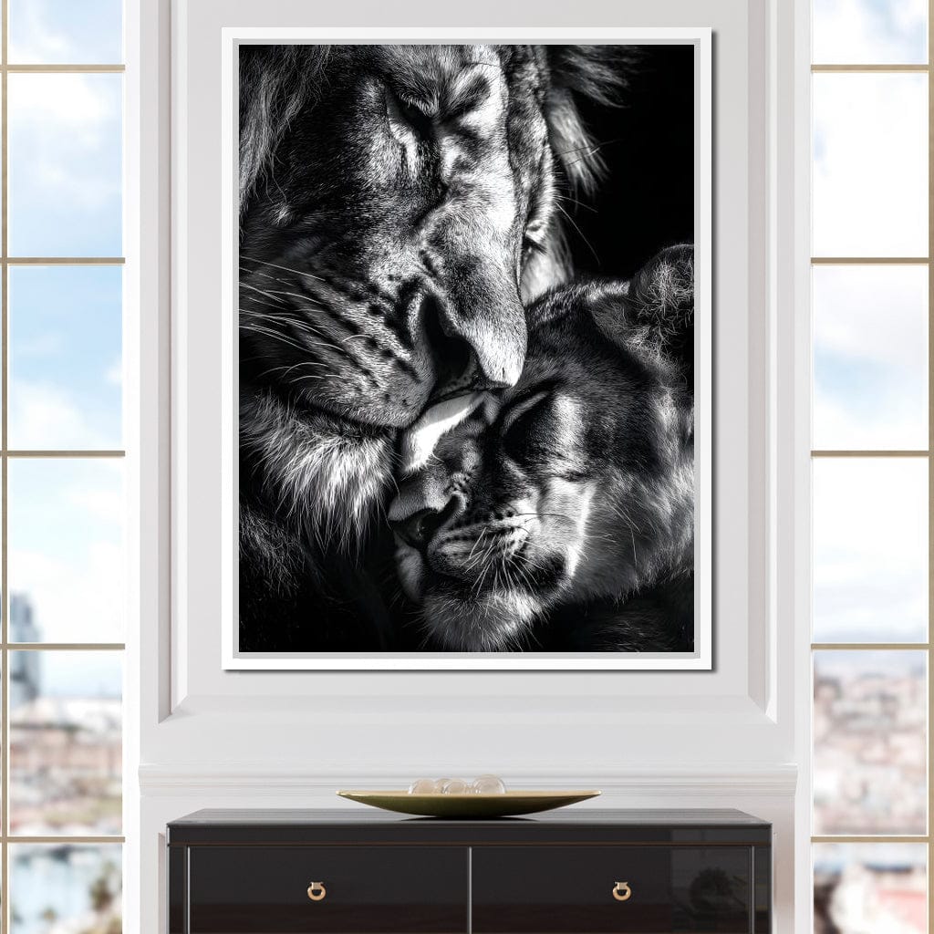 Lion's Bond Canvas Wall Art