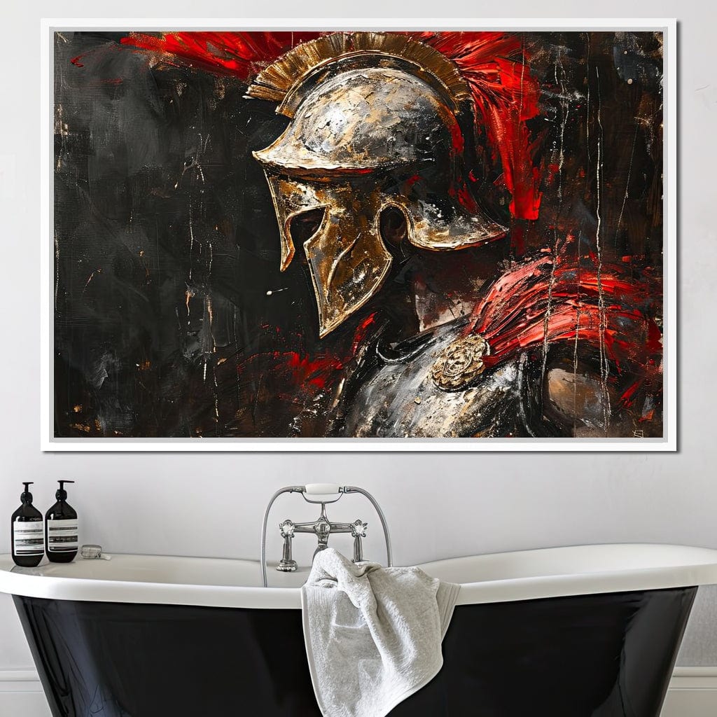 Hellenic Guardian in Twilight Canvas Wall Art