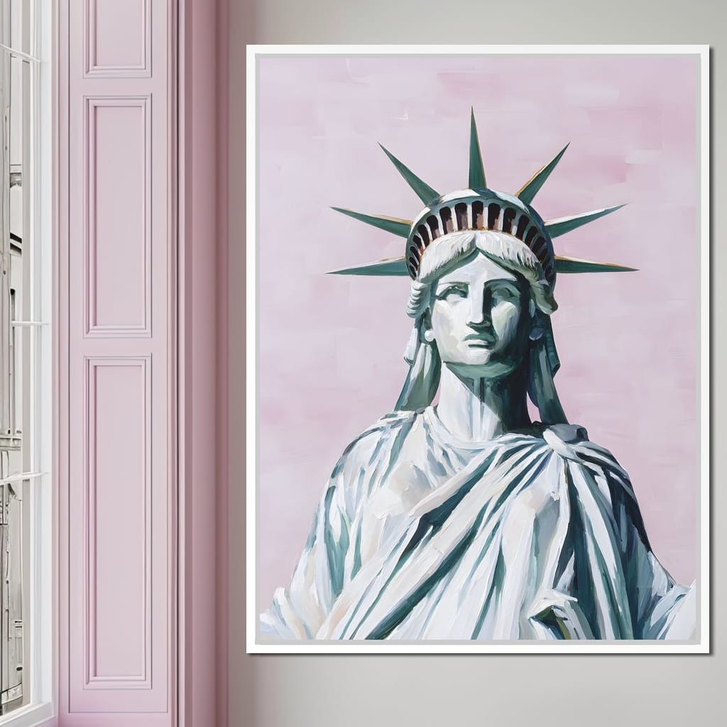 Liberty Crown Pastel Sky Canvas Wall Art