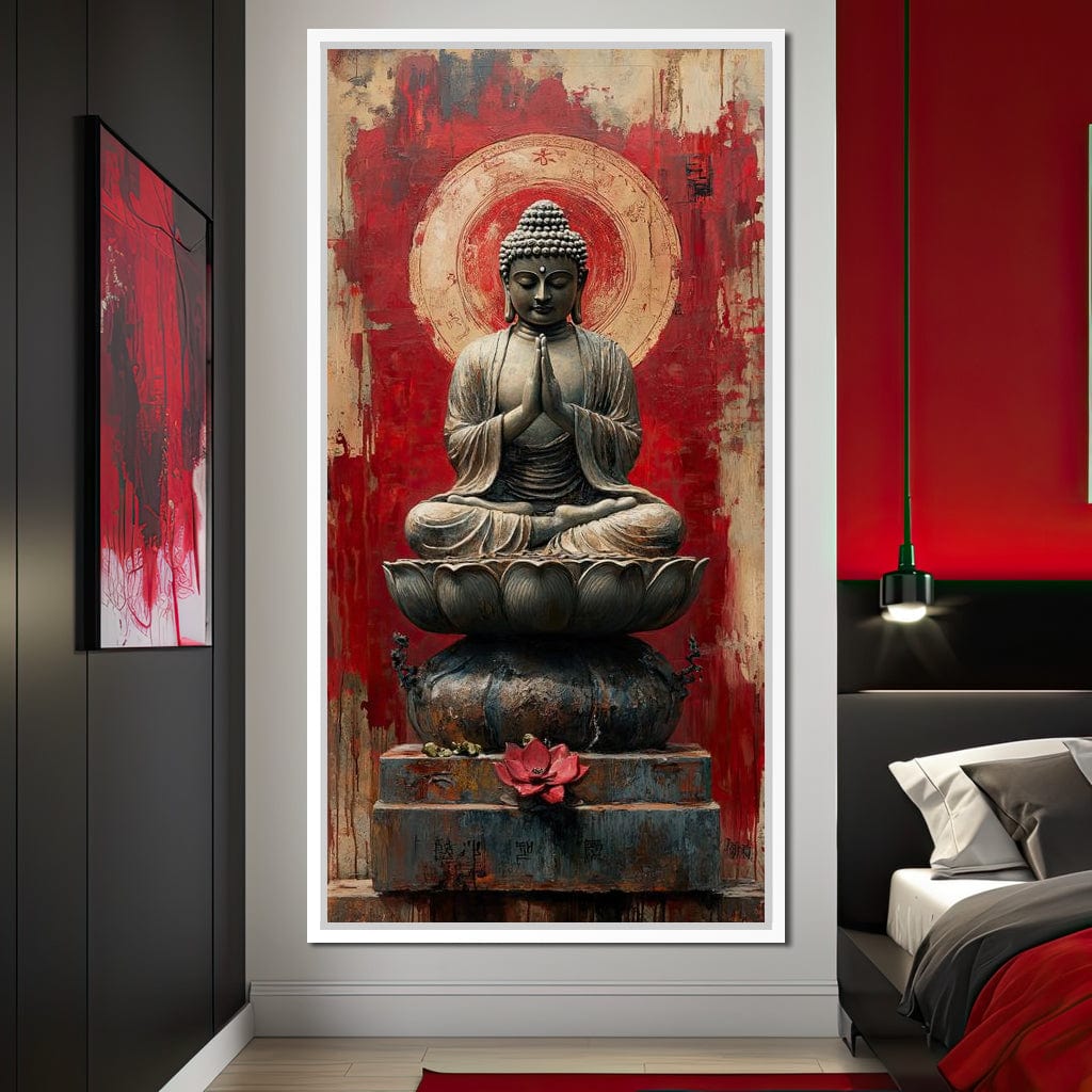 Meditative Lotus Harmony Canvas Wall Art