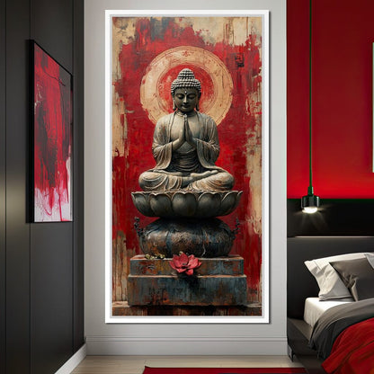 Meditative Lotus Harmony Canvas Wall Art