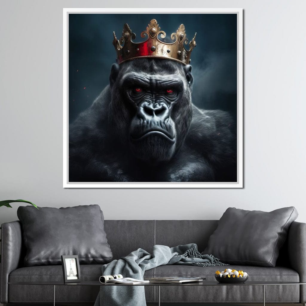 Gorilla Crown Canvas Wall Art