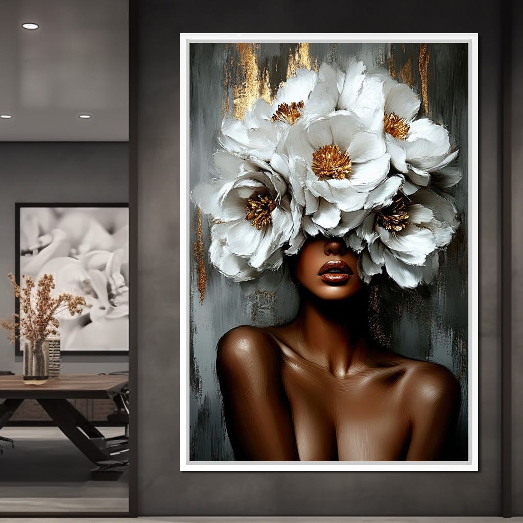 Golden Petals of Grace Canvas Wall Art
