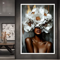 Golden Petals of Grace Canvas Wall Art