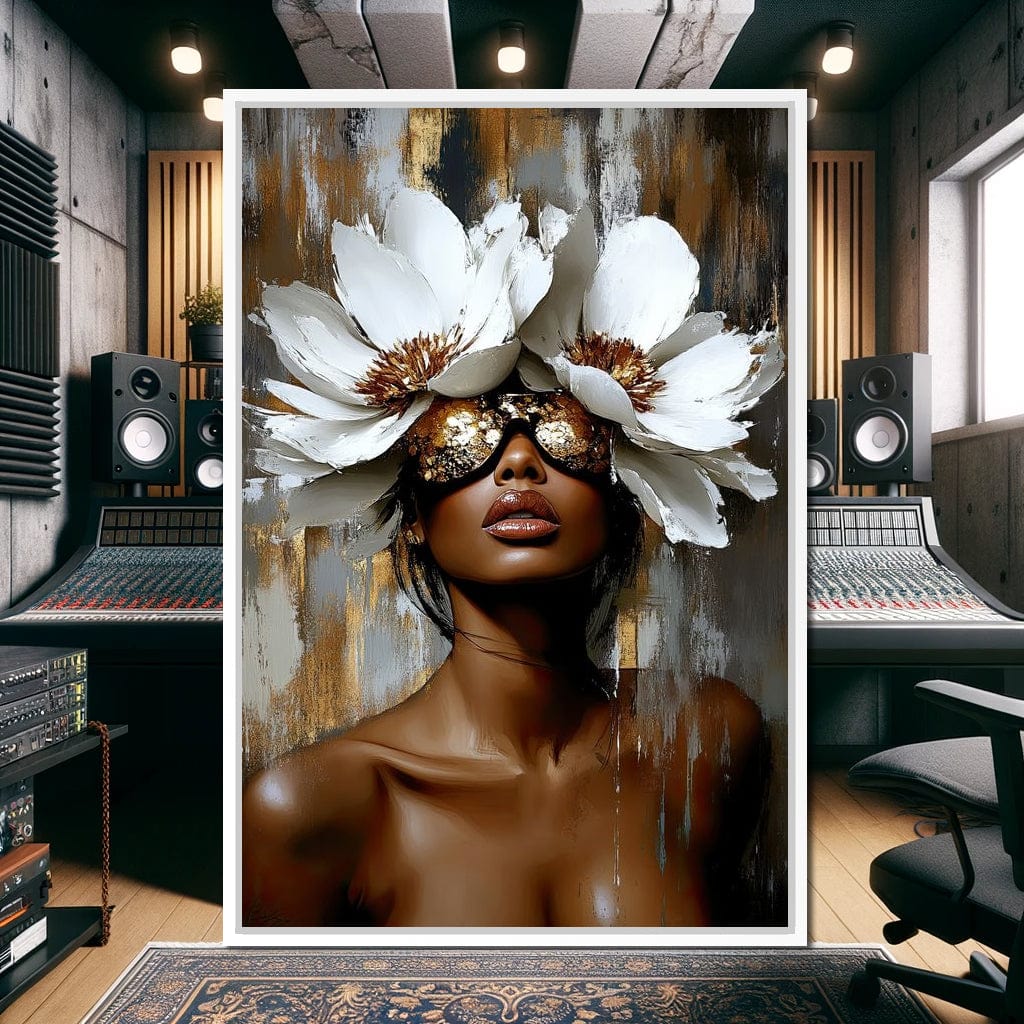 Golden Petals Envisioned Canvas Wall Art