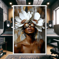 Golden Petals Envisioned Canvas Wall Art