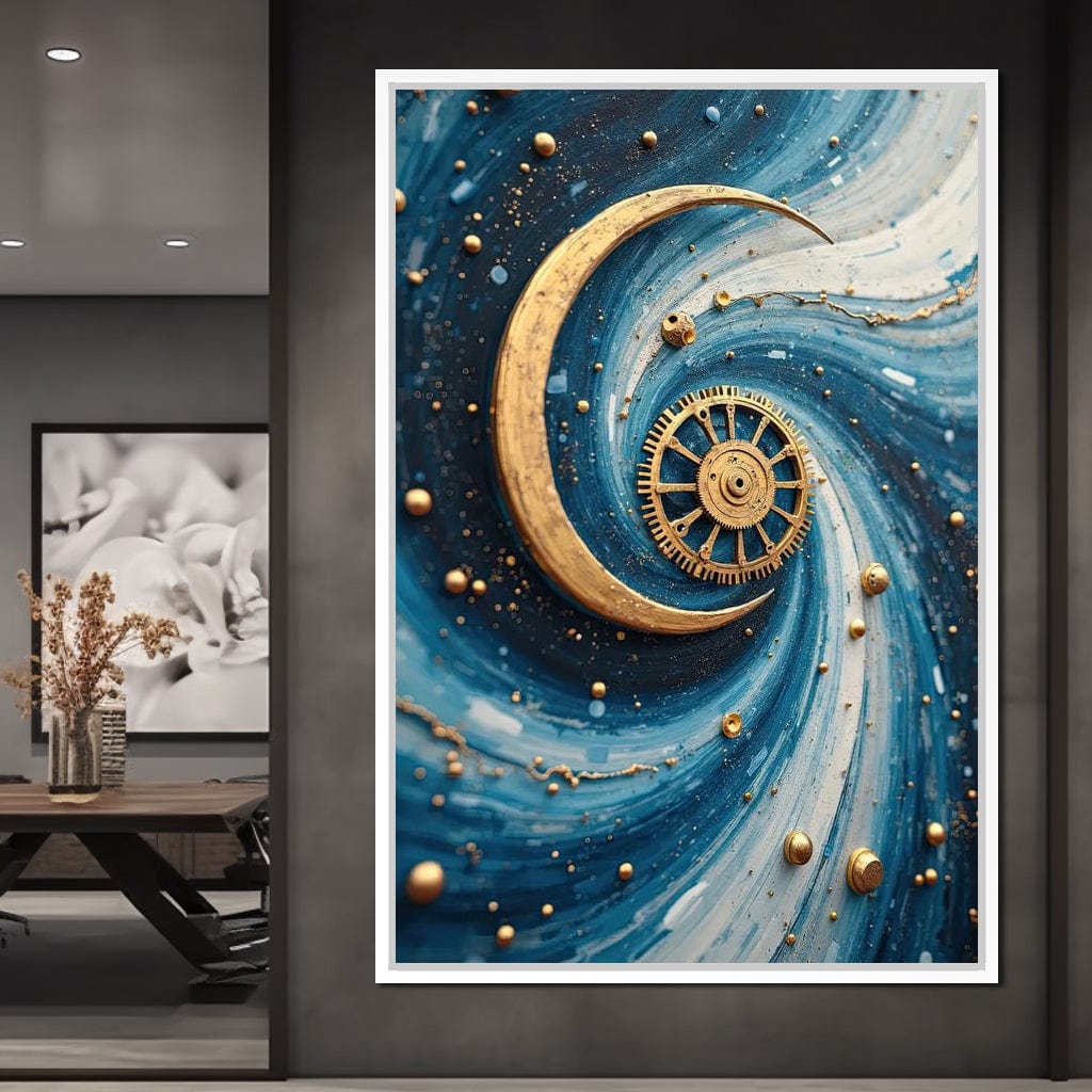 Celestial Clockwork Symphony Canvas Wall Art