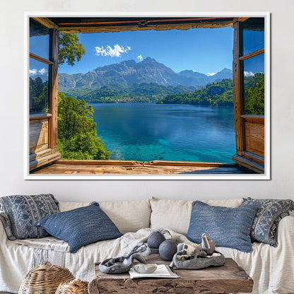 Lakeside Serenity Vista Canvas Wall Art
