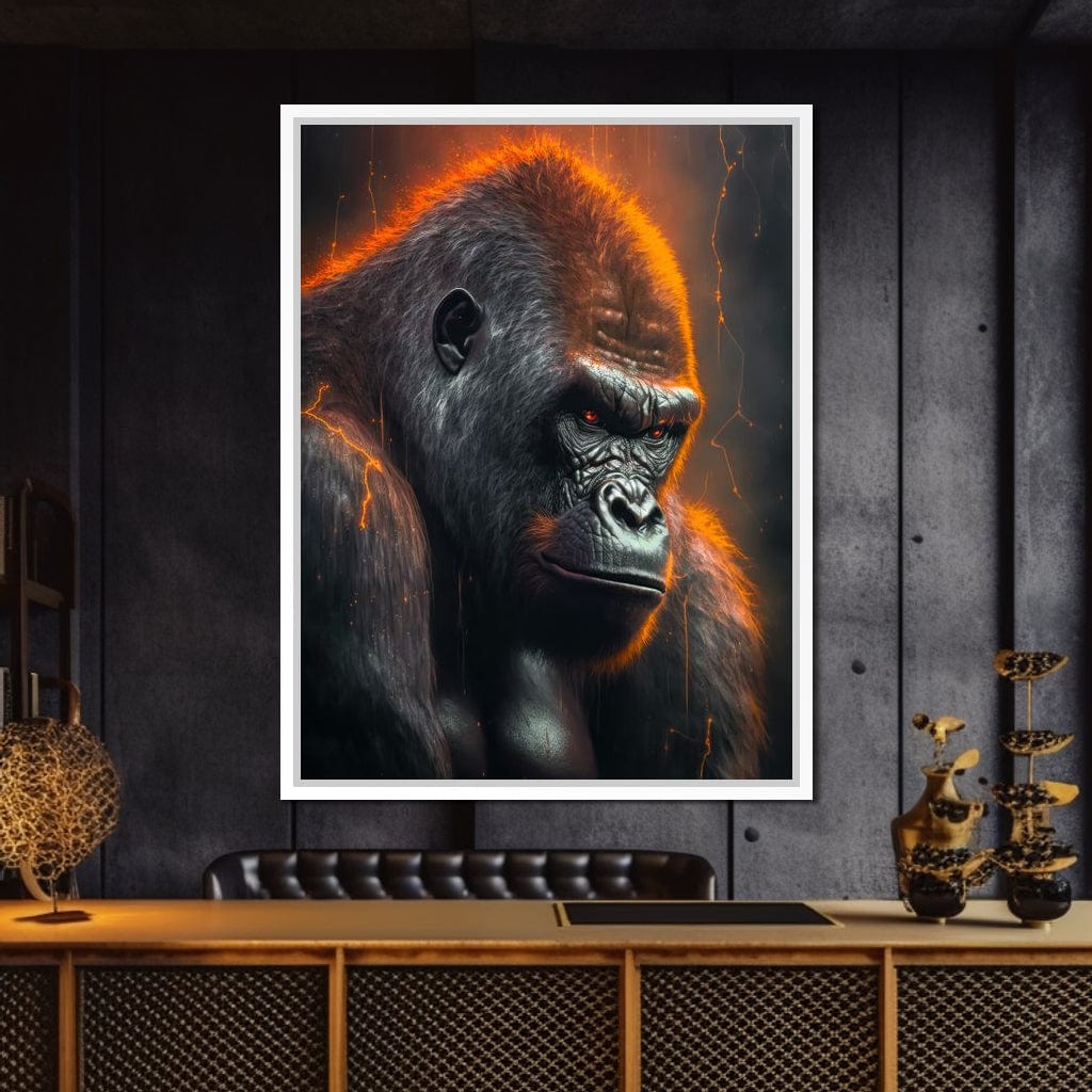 Gorilla Thunder Canvas Wall Art