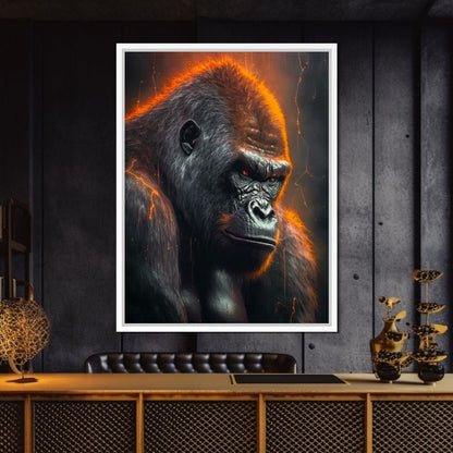 Gorilla Thunder Canvas Wall Art