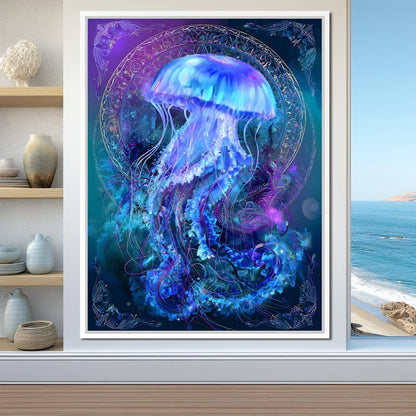Glowing Jellyfish Ocean Ballet Canvas Wall Art