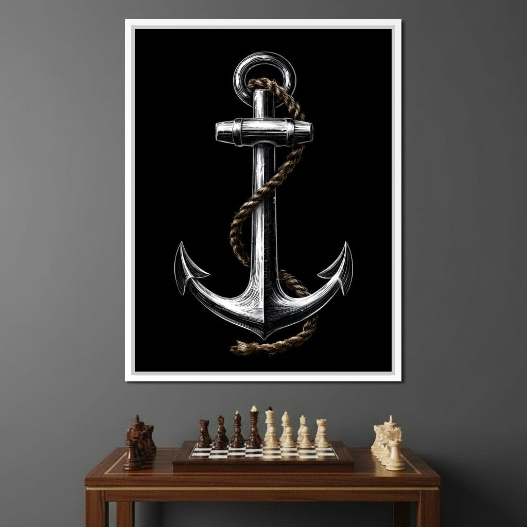 Heavy Iron Anchor Canvas Wall Art