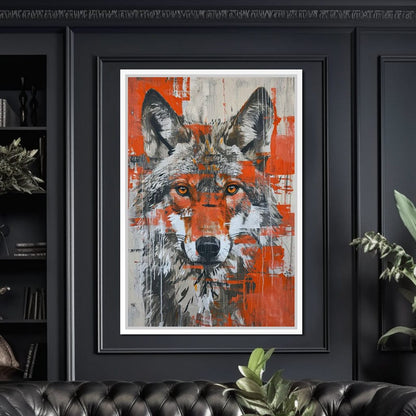 Urban Grey Wolf Canvas Wall Art