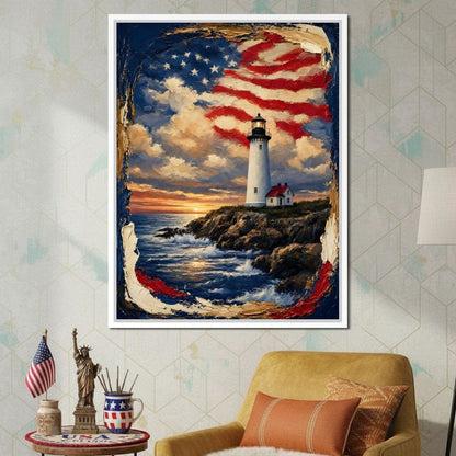 Beacon of the Coastal Morning Light Canvas Wall Art