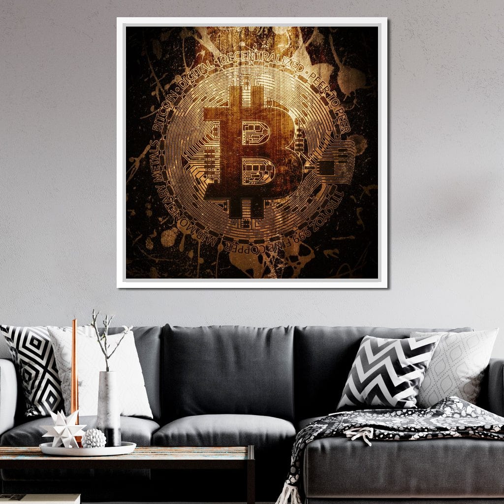 Crypto Art Bitcoin 08 Canvas Wall Art
