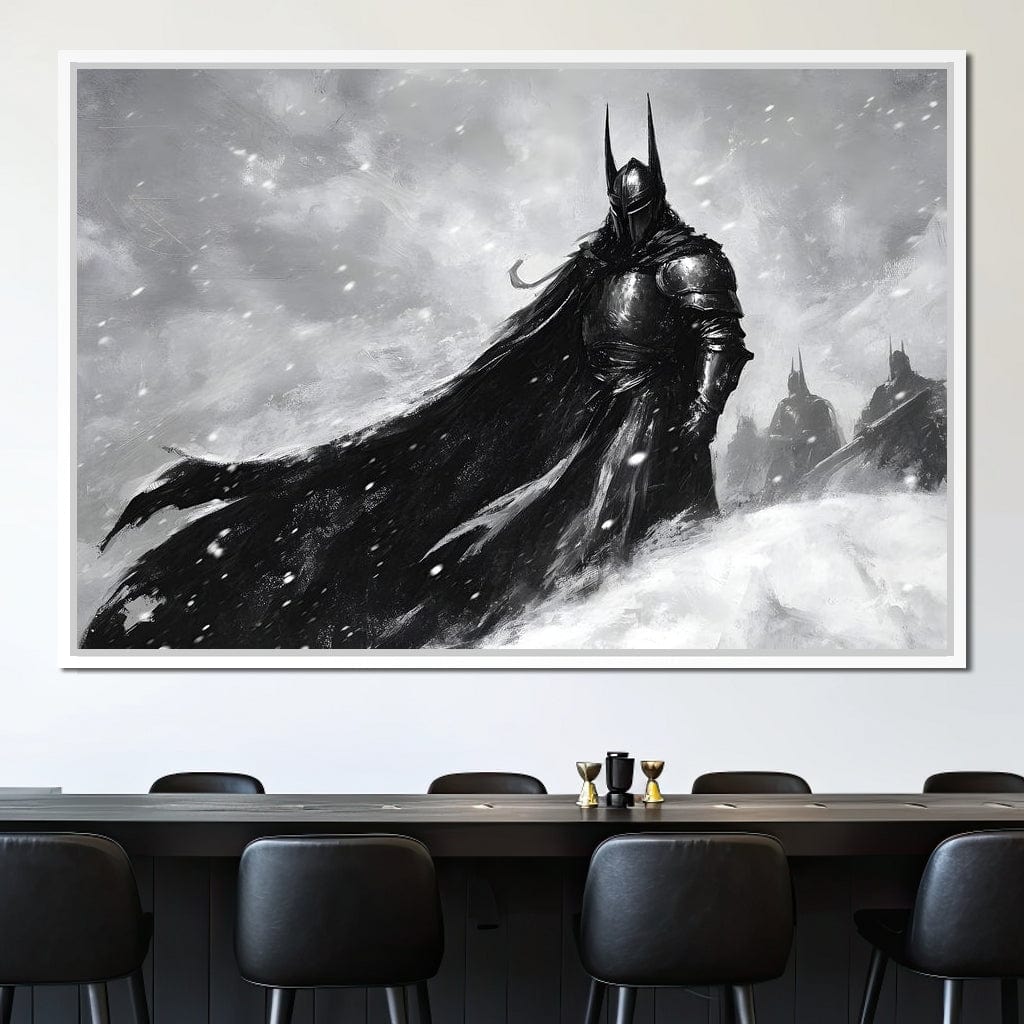 Knight of Winter Shadows Canvas Wall Art