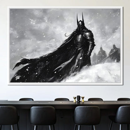 Knight of Winter Shadows Canvas Wall Art