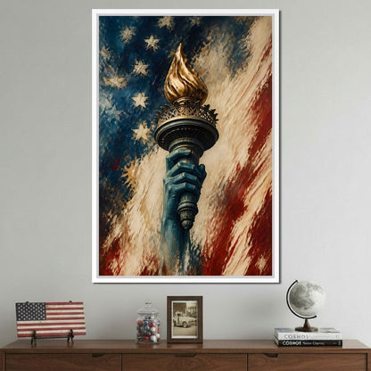 Liberty Igniting The Storm Canvas Wall Art