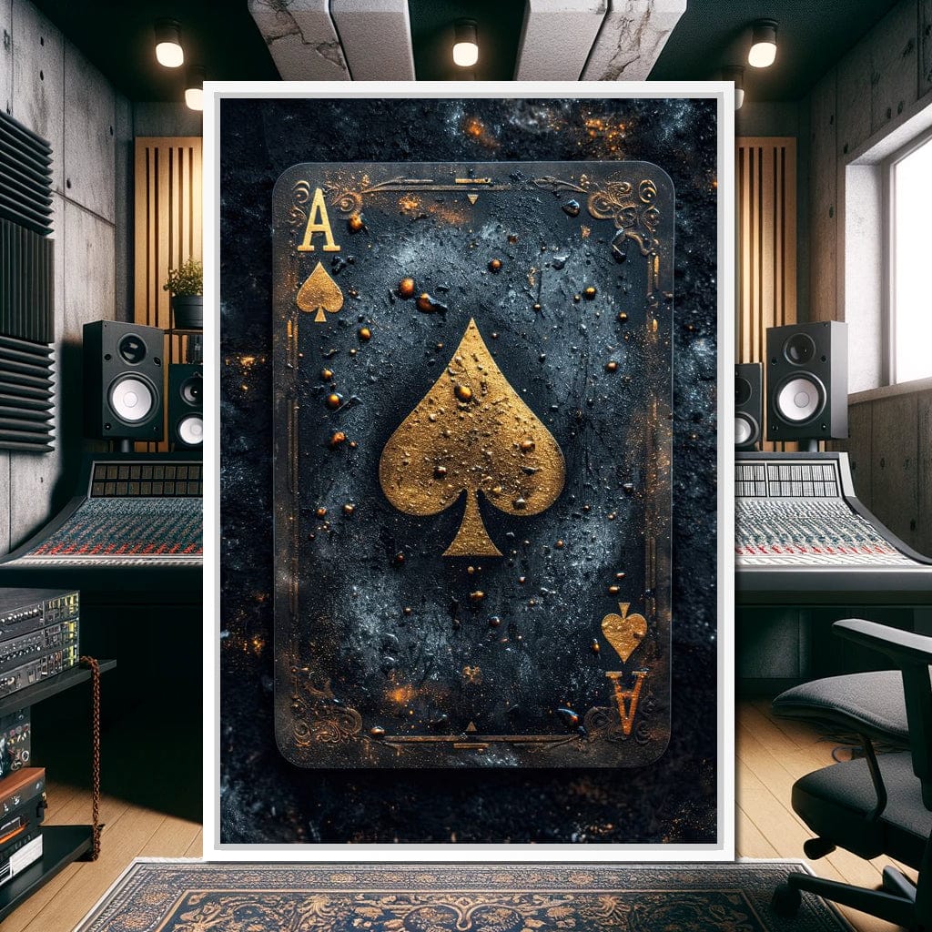 Golden Ace of Cosmic Dust Canvas Wall Art