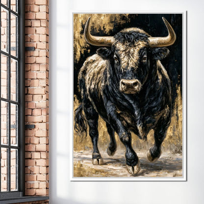 Guardian of the Gilded Plains Canvas Wall Art
