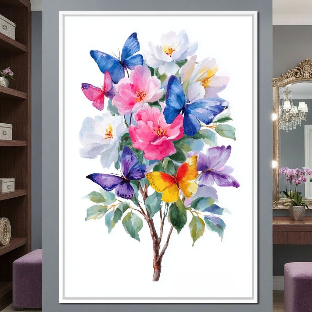 Butterfly Garden Bouquet Sale Canvas Wall Art