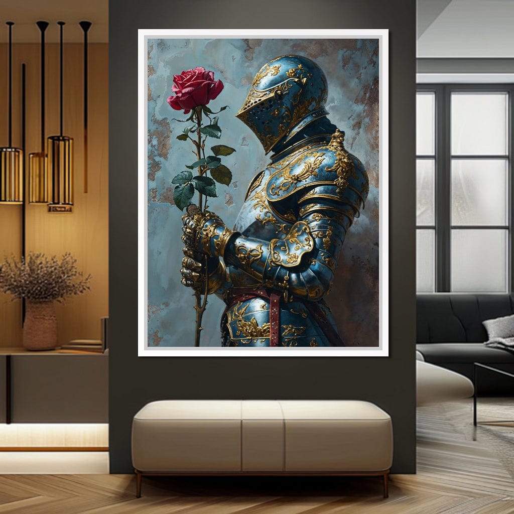 Knight of the Velvet Bloom Canvas Wall Art