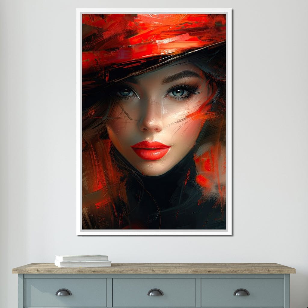 Siren in Rouge Overture Canvas Wall Art