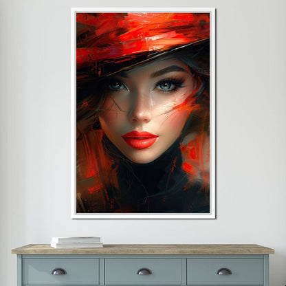Siren in Rouge Overture Canvas Wall Art