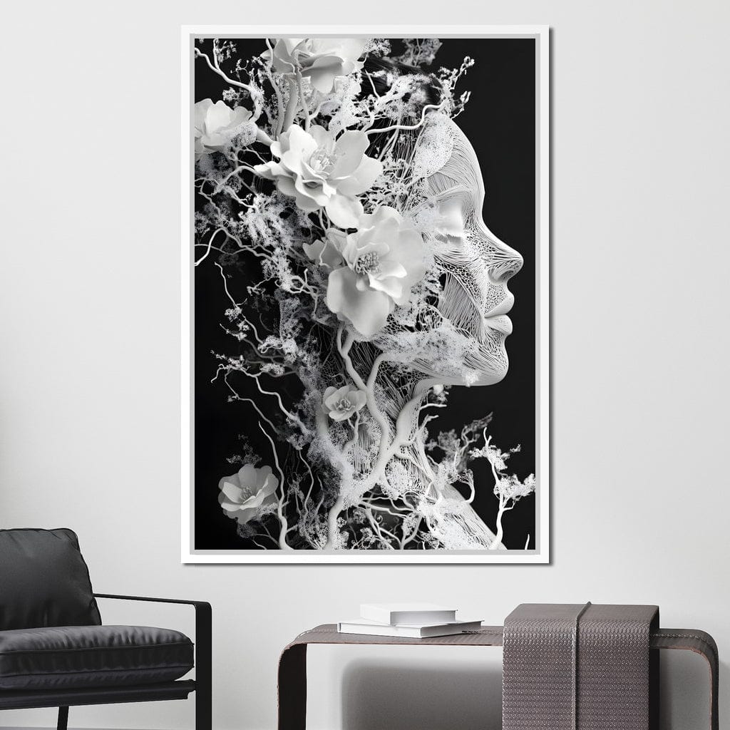 Floral Interlaced Reverie Canvas Wall Art