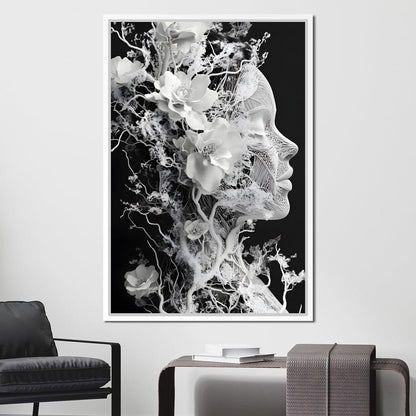 Floral Interlaced Reverie Canvas Wall Art