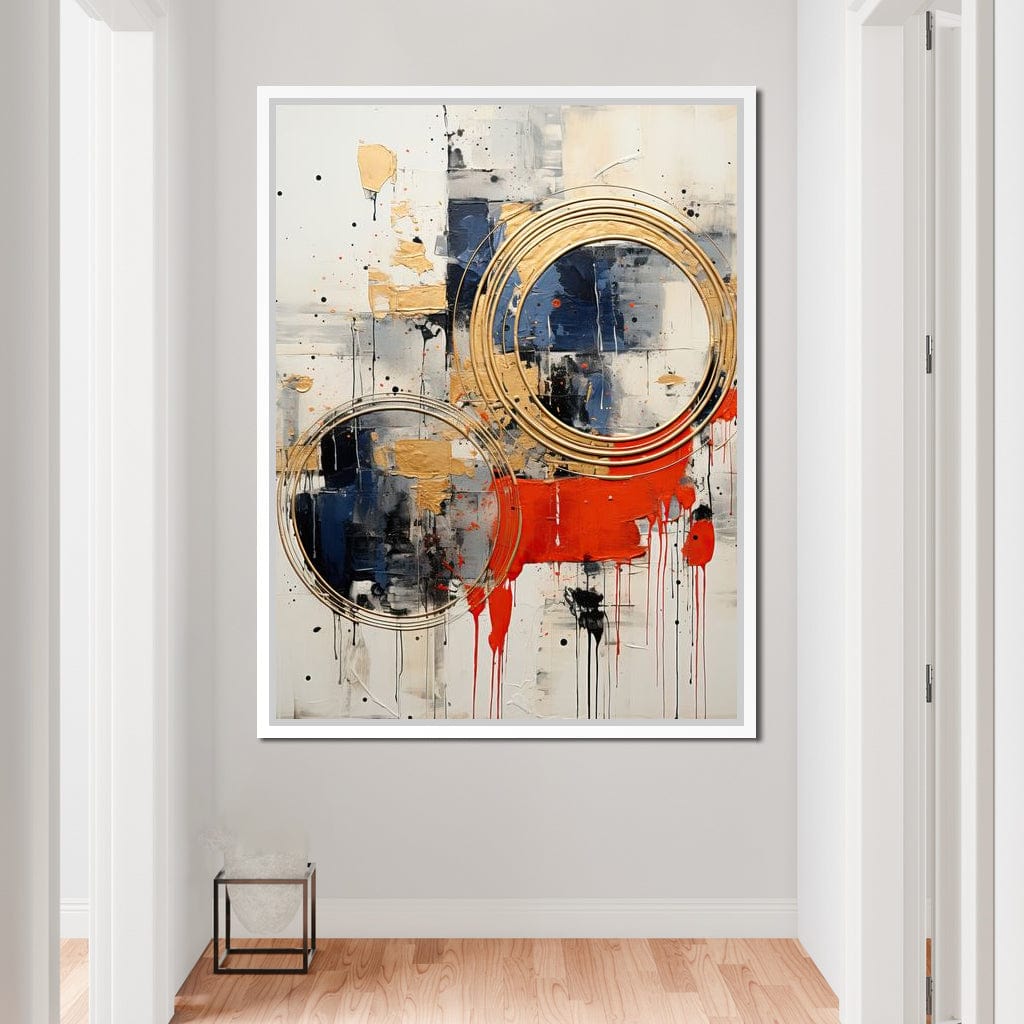 Golden Royal Geometric Harmony 04 Canvas Wall Art