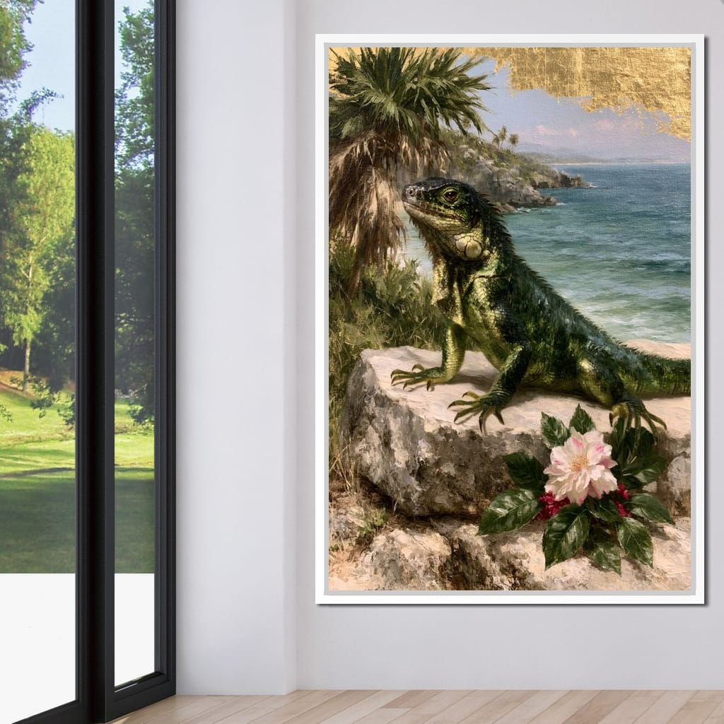 Patient Watcher of the Pacific Shore Canvas Wall Art