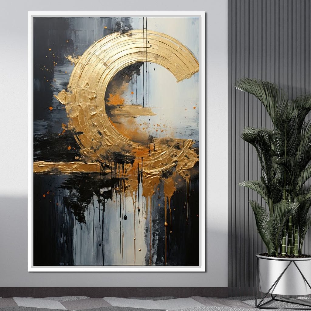 Golden Auroral Echoes Canvas Wall Art