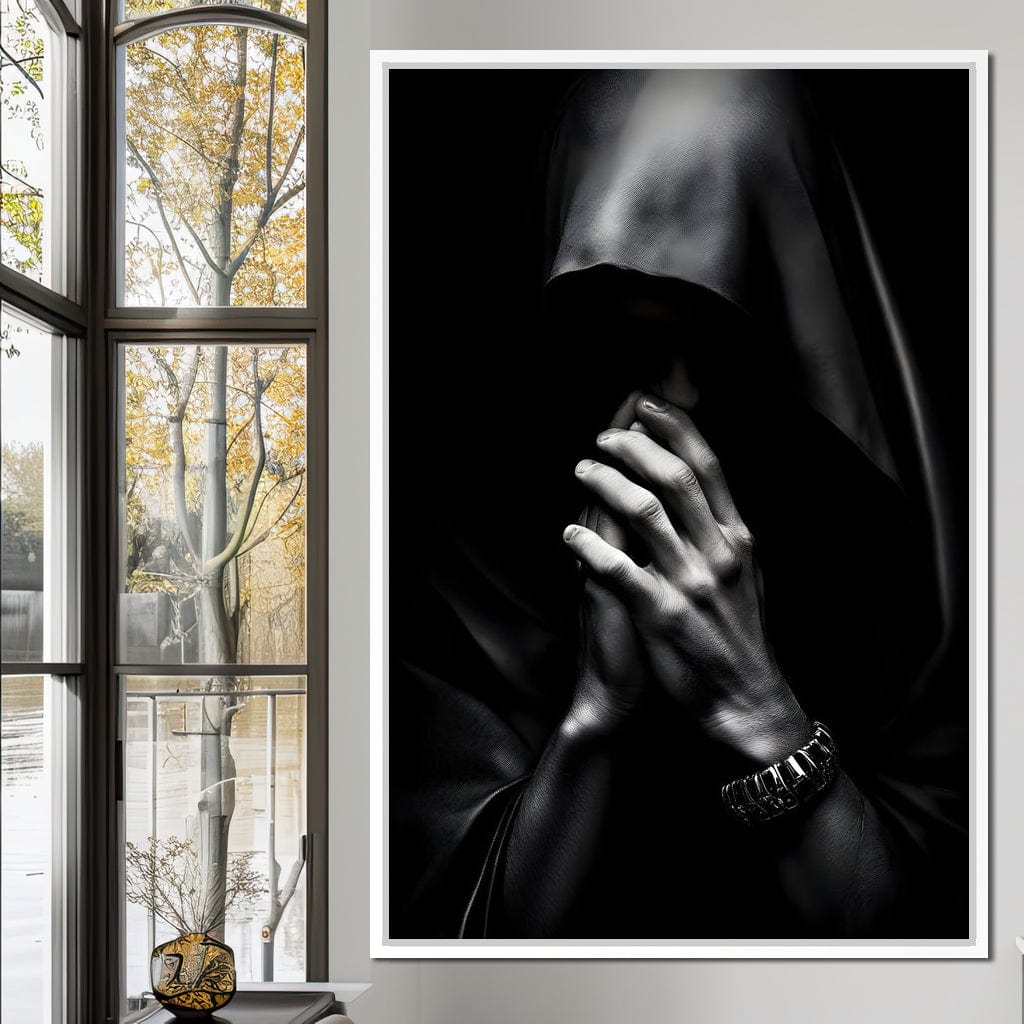 Shadowed Contemplation Canvas Wall Art