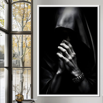 Shadowed Contemplation Canvas Wall Art