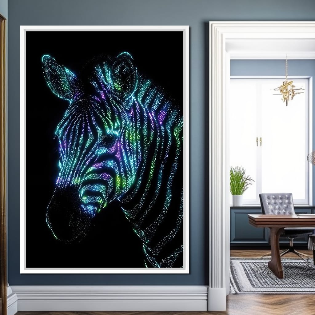 Cosmic Zebra Canvas Wall Art