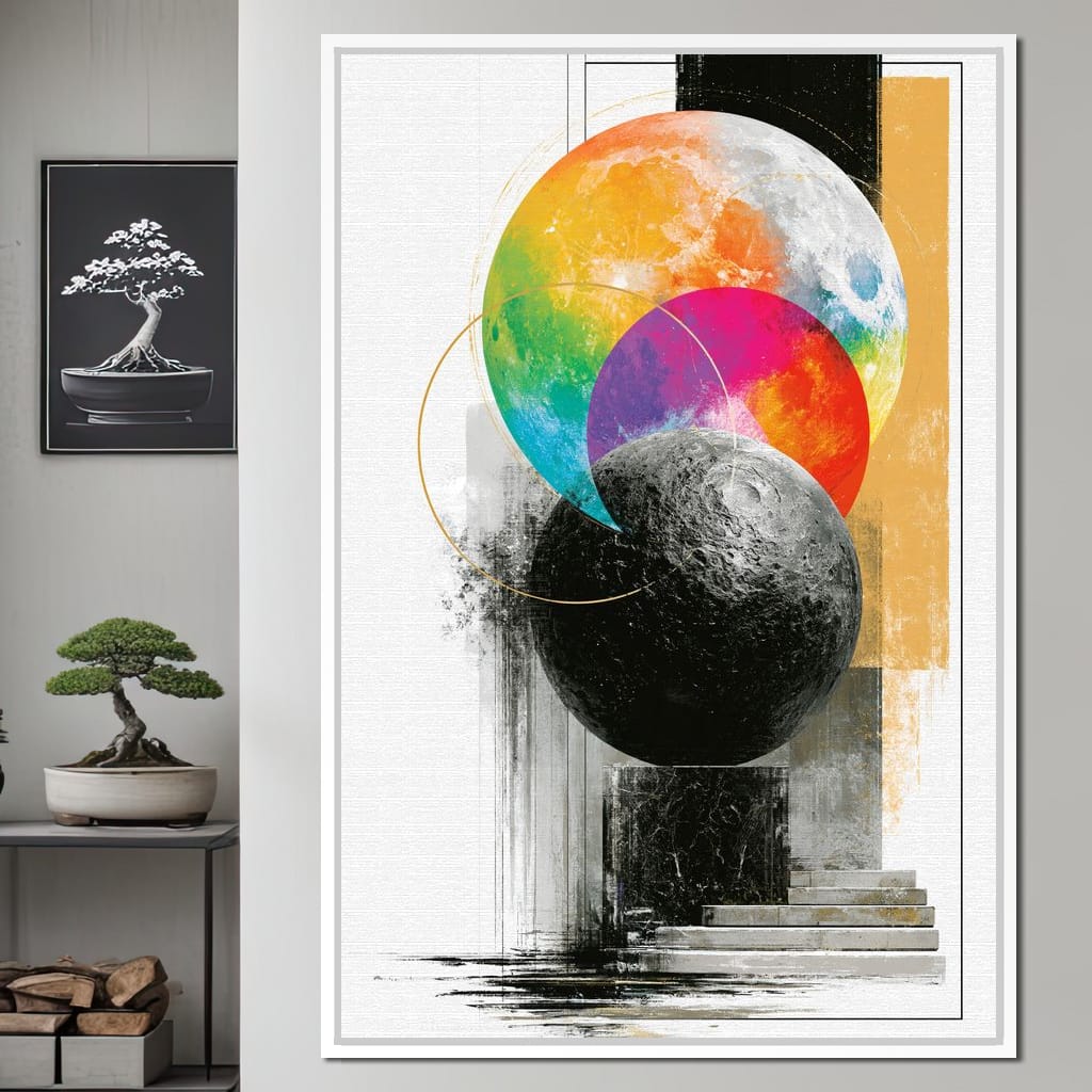 Celestial Geometry Beyond The Horizon Canvas Wall Art