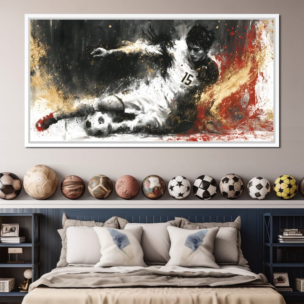 Momentum Of The Striker Canvas Wall Art