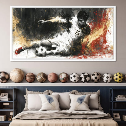Momentum Of The Striker Canvas Wall Art