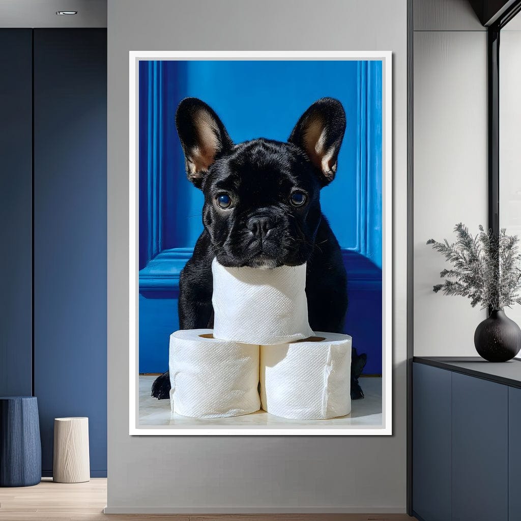 French Bulldog Roll Guardian Canvas Wall Art