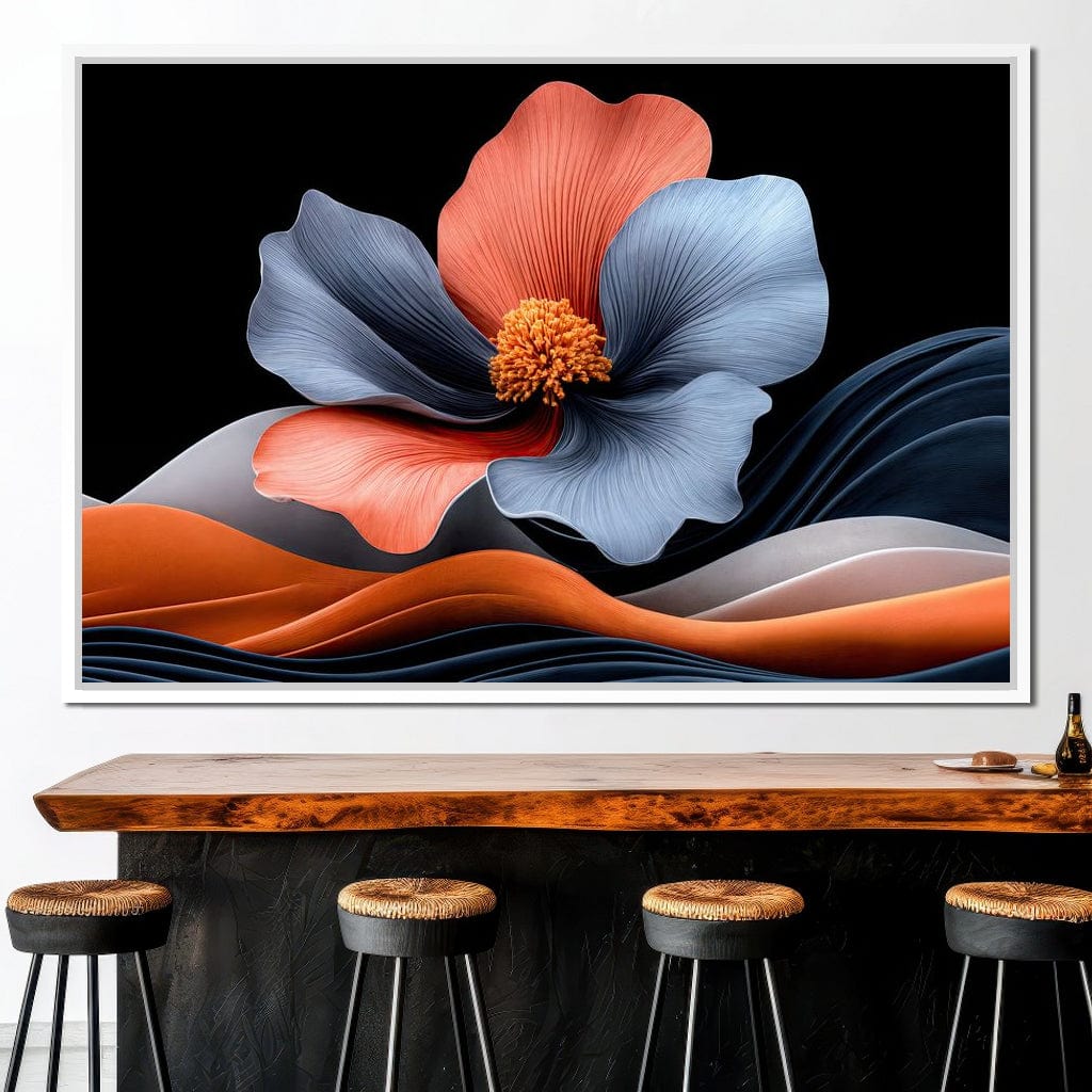 3D Bloom of Eternal Radiance Canvas Wall Art