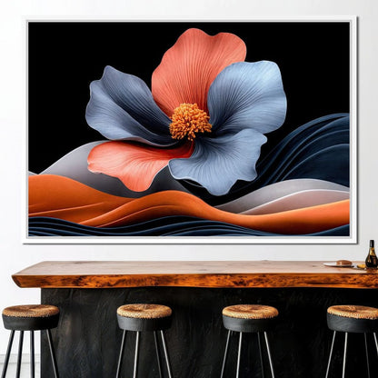 3D Bloom of Eternal Radiance Canvas Wall Art