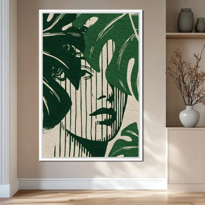 Botanical Shadow Portrait Canvas Wall Art