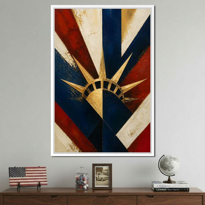 Gilded Freedom Radiating Light Canvas Wall Art
