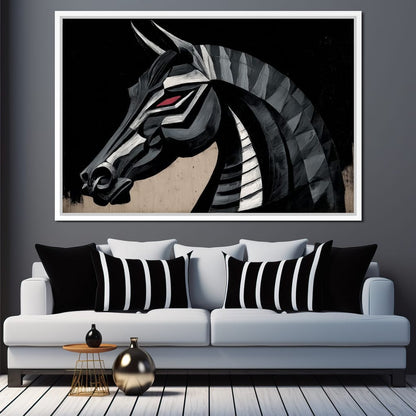Iron Equine Spirit Descent Canvas Wall Art