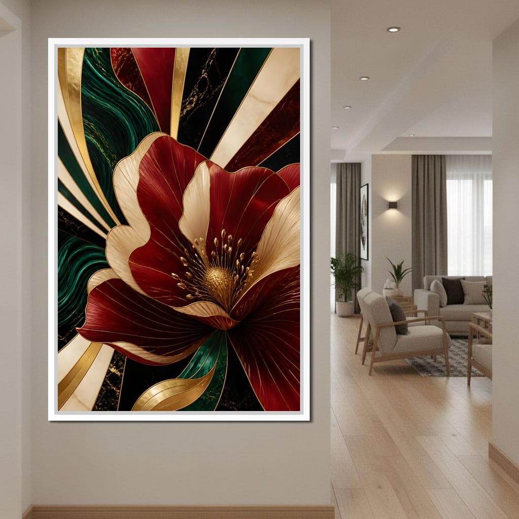 Gilded Petals Of Canvas Wall Art
