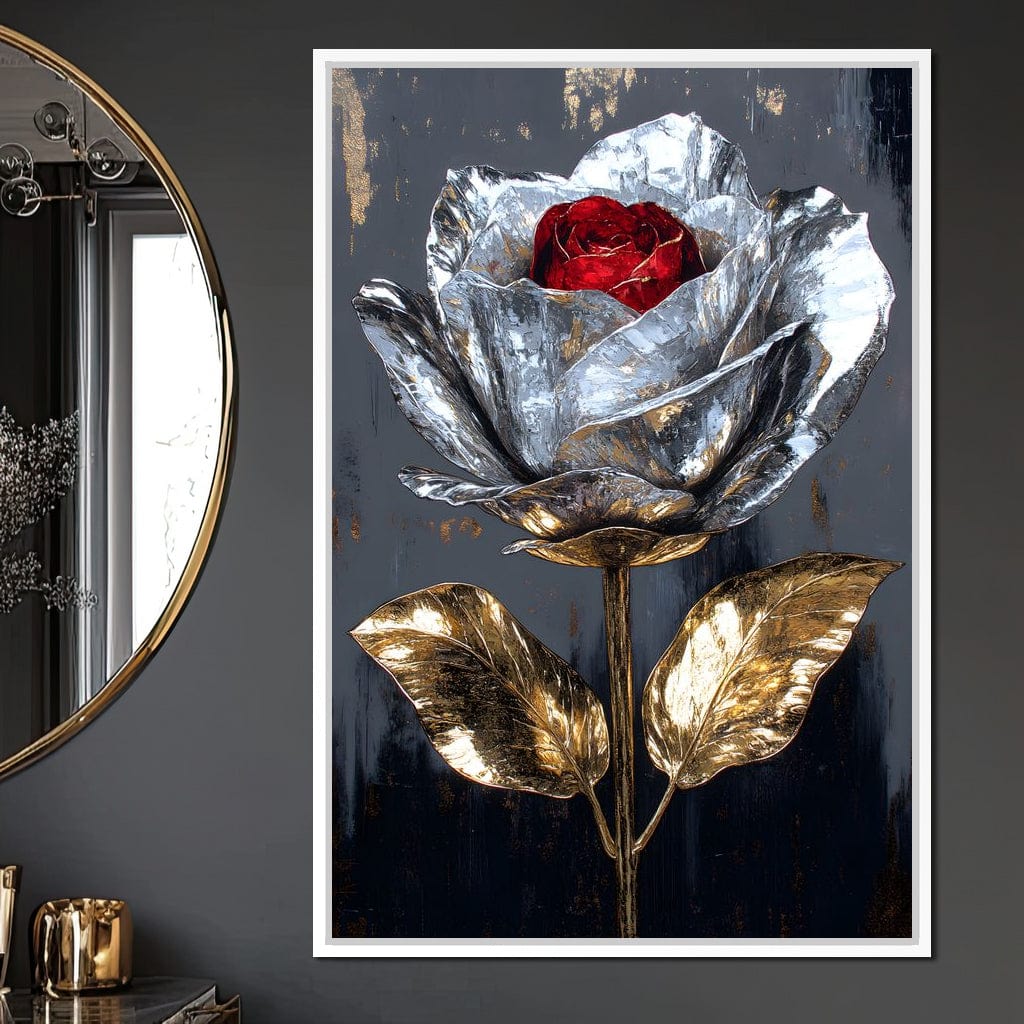Gilded Petal Enchantment Canvas Wall Art